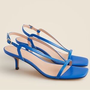J. Crew Blue Slingback Strappy Heeled Sandals